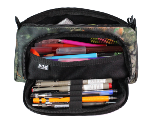 Jacbag Prime XL-Lastik Ayraçlı İki Bölmeli Kalem Kutusu Prime XL-Yeşil Yapraklı