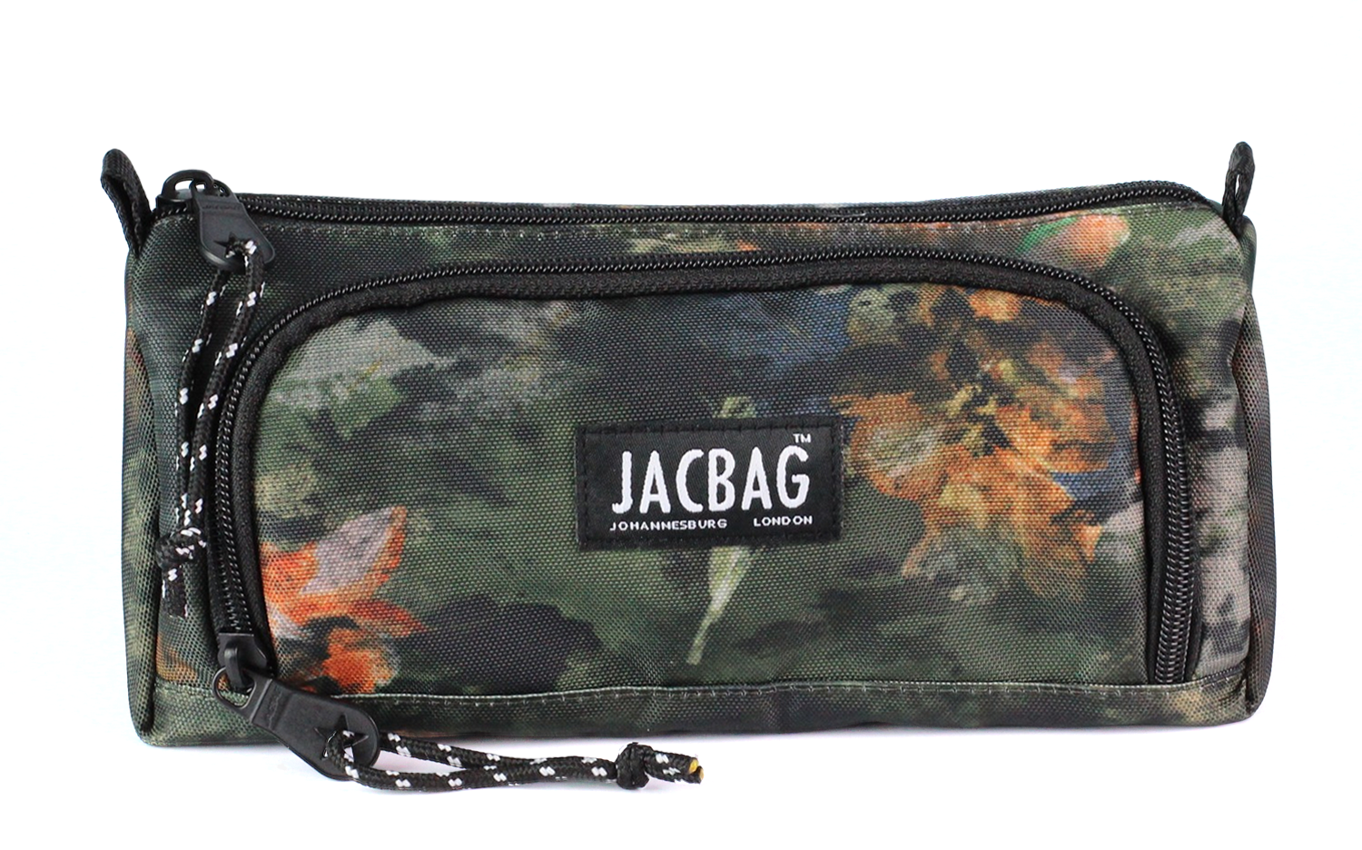 Jacbag Prime XL-Lastik Ayraçlı İki Bölmeli Kalem Kutusu Prime XL-Yeşil Yapraklı