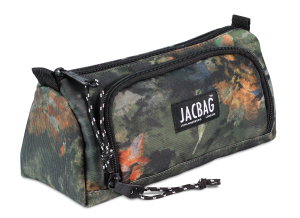 Jacbag Prime XL-Lastik Ayraçlı İki Bölmeli Kalem Kutusu Prime XL-Yeşil Yapraklı