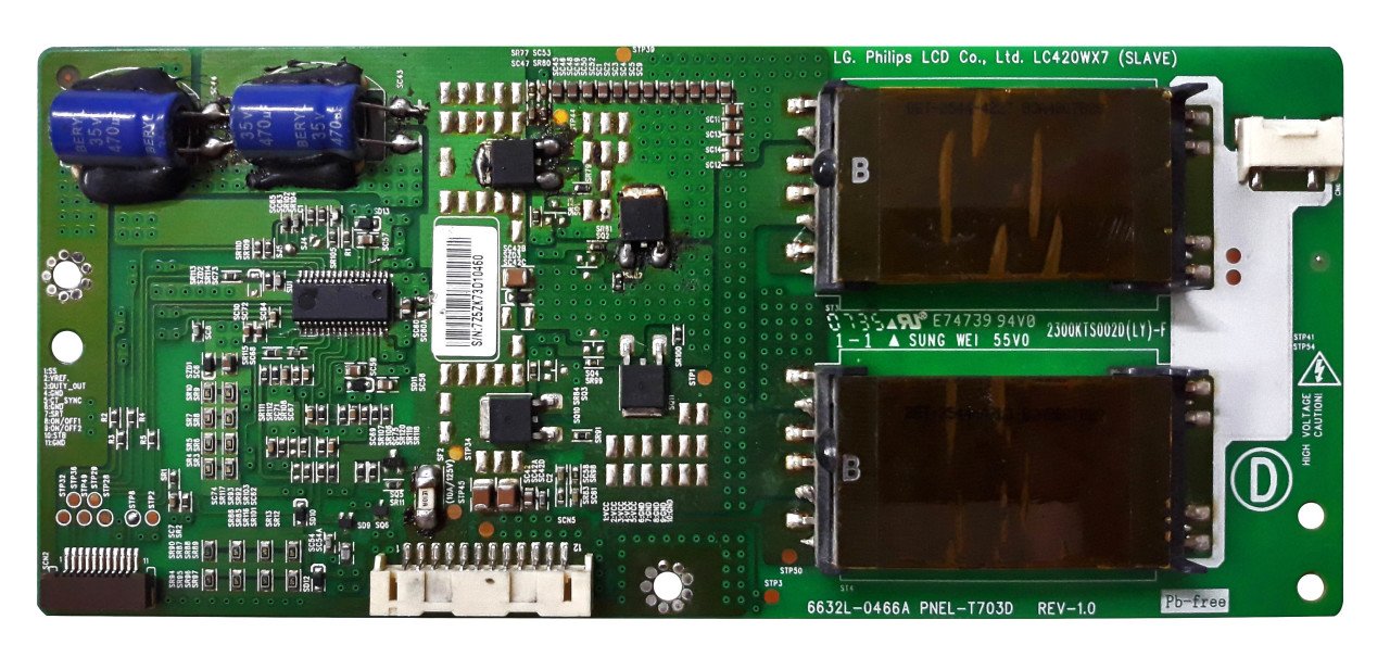 6632L-0466A , LC420WX7 (SLAVE) , 2300KTS002D(LY)-F , LG INVERTER BOARD