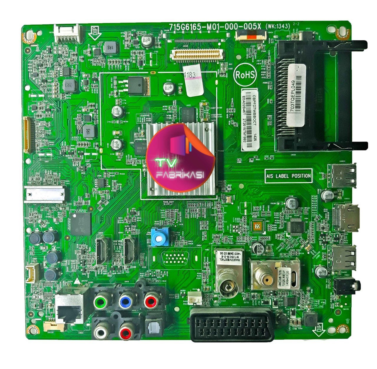 715G6165-M01-000-005X , (WK:1343) , 42PFK6309-12 , CPBFD7WBBOCT , LED , MAIN BOARD , PHILIPS ,  ANAKART
