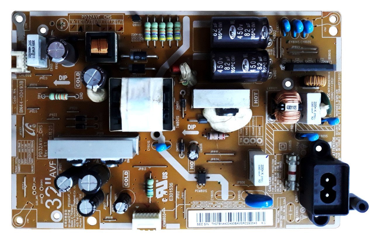 BN44-00493B , PD32AVF_CHS , REV1.1 , UE32EH5000K , LTJ320HN07-V , POWER BOARD , SAMSUNG BESLEME