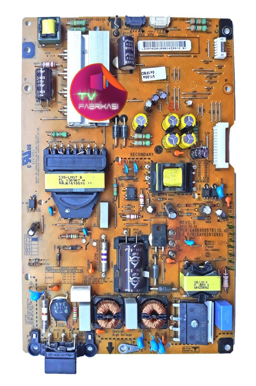 EAX64905701 , 2.5 , EAY62810901 , REV 2 , LGP4247-13LPB , POWER BOARD , LG BESLEME