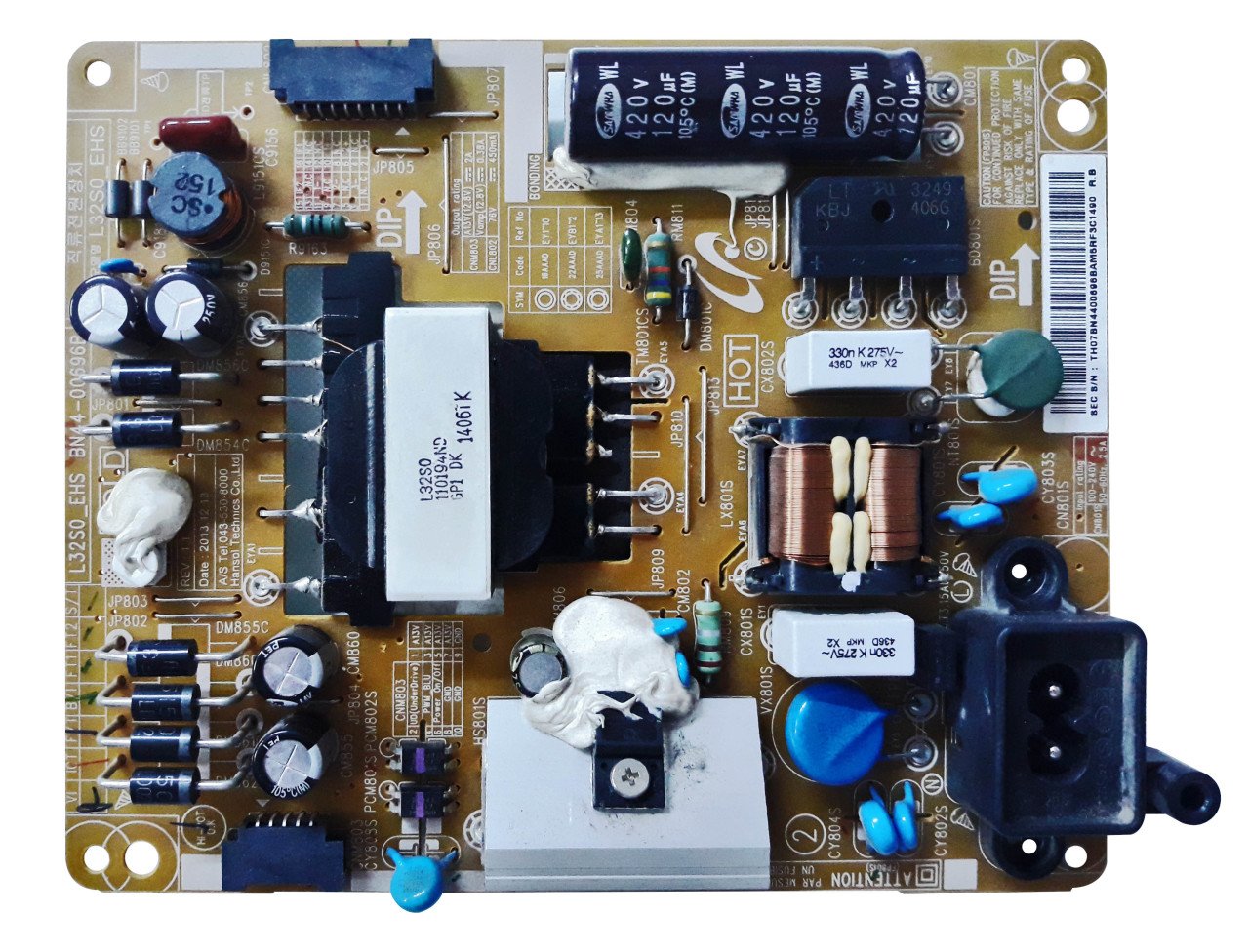 BN44-00696B , L32S0_EHS , REV:1.1 , POWER BOARD , SAMSUNG BESLEME