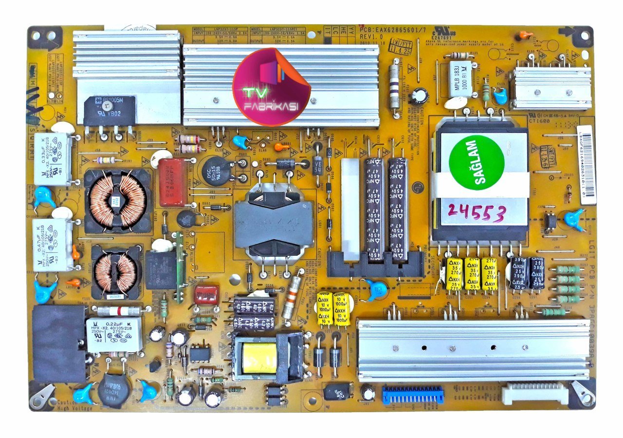 EAX62865601/7 , REV1.0 , LGP3237-11SPC1 , POWER BOARD , LG BESLEME