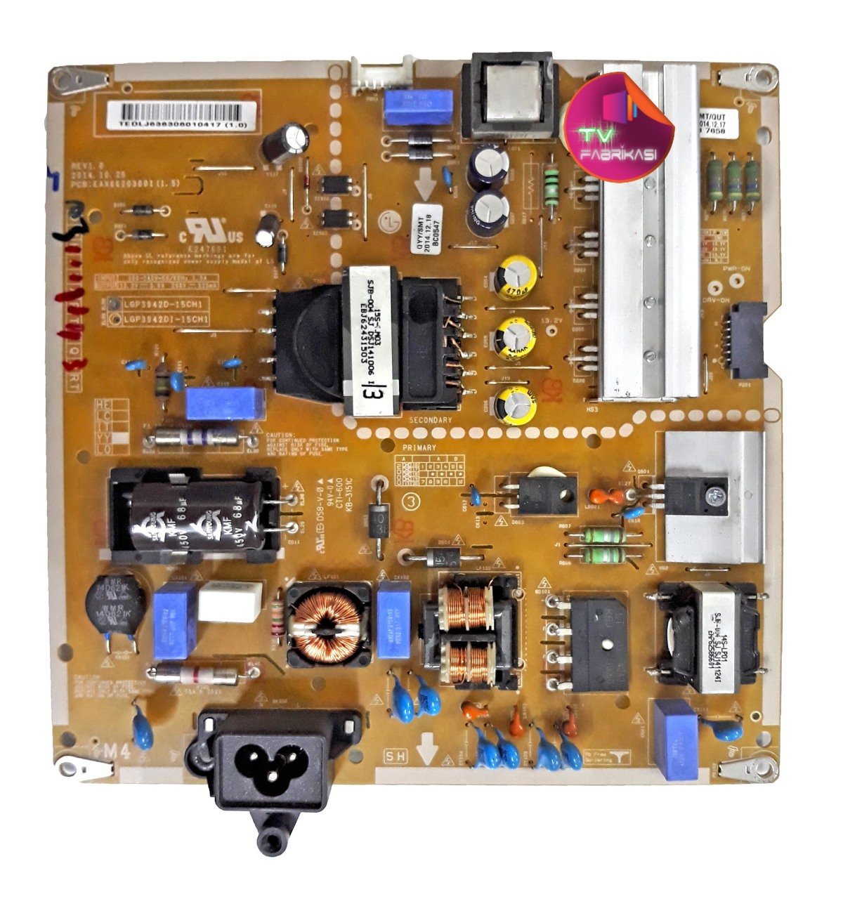 EAX66203001 , 1.5 , REV1.0 , LGP3942D-15CH1 , POWER BOARD , LG BESLEME