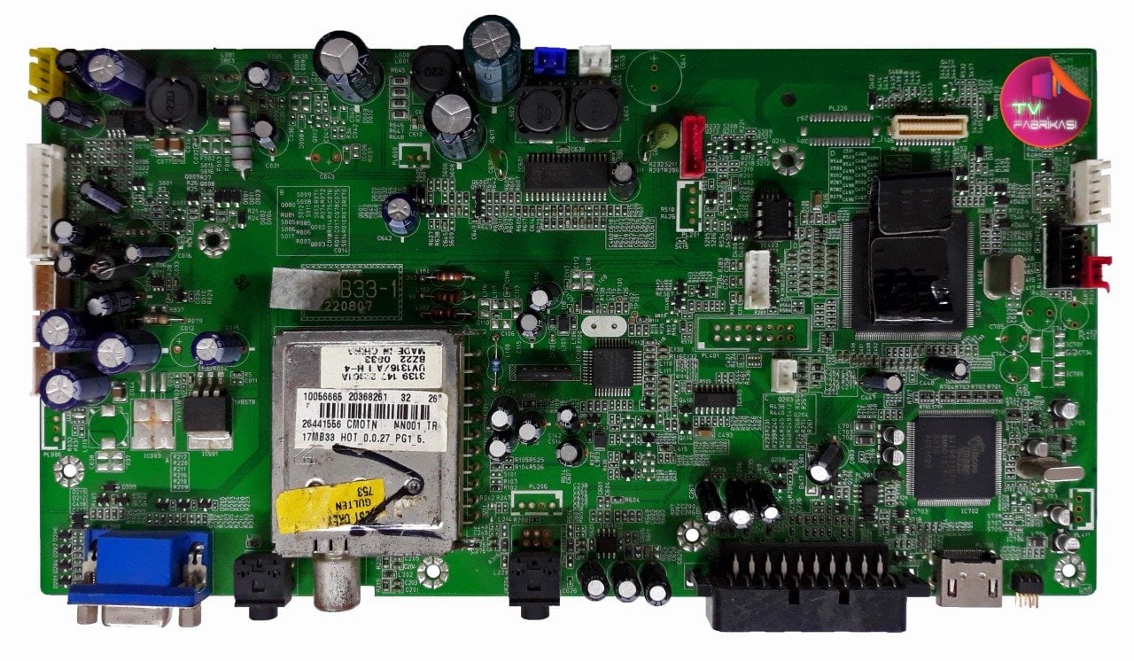 17MB33-1 , 220807 , CMOTN , 20368261 , 26'' , MAIN BOARD , VESTEL ANAKART