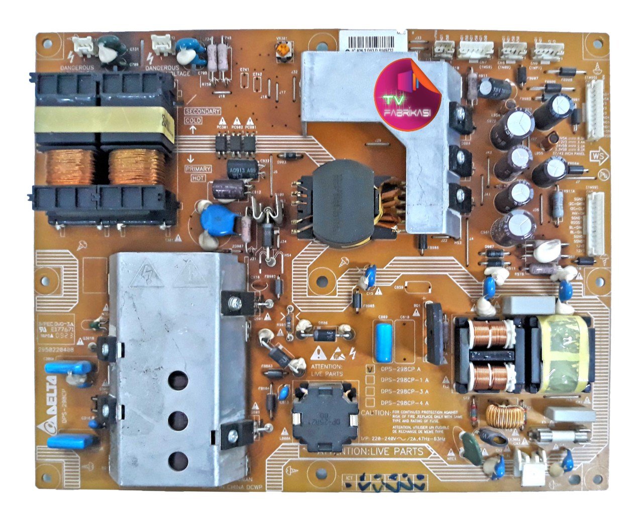 DPS-298CP A , 2722 171 00702 , REV:00 F , 37PFL8404H/12 , DPS-298CP , POWER BOARD , PHILIPS BESLEME