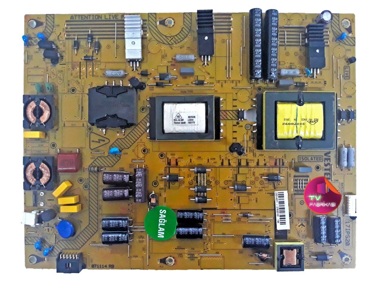 17IPS20 , 23314071 , 27503181 , 071114 R9 , POWER BOARD , VESTEL BESLEME