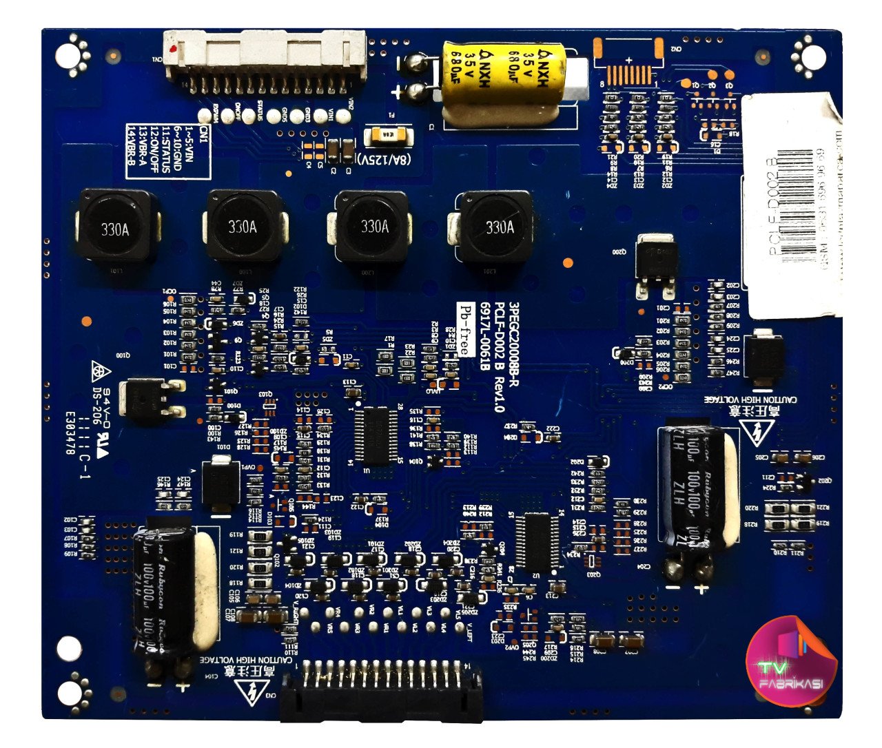 6917L-0061B ,  PCLF-D002 B , REV1.0 , 3PEGC20008B-R , LG LED DRIVER BOARD