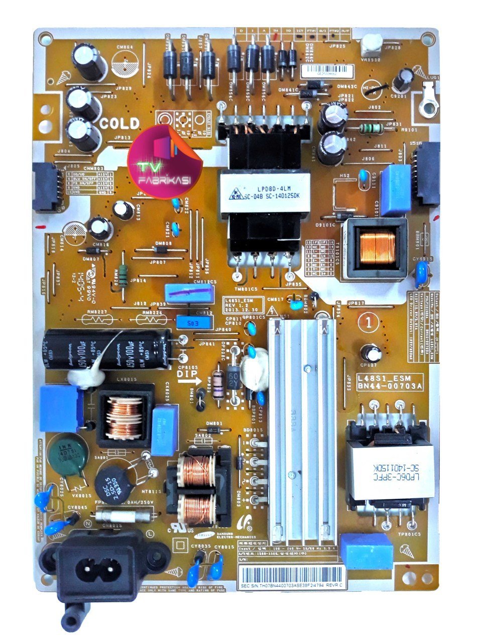 BN44-00703A , L48S1_ESM , REV 1.2 , PSLF121S06A , UE48H5500AK , POWER BOARD , SAMSUNG BESLEME