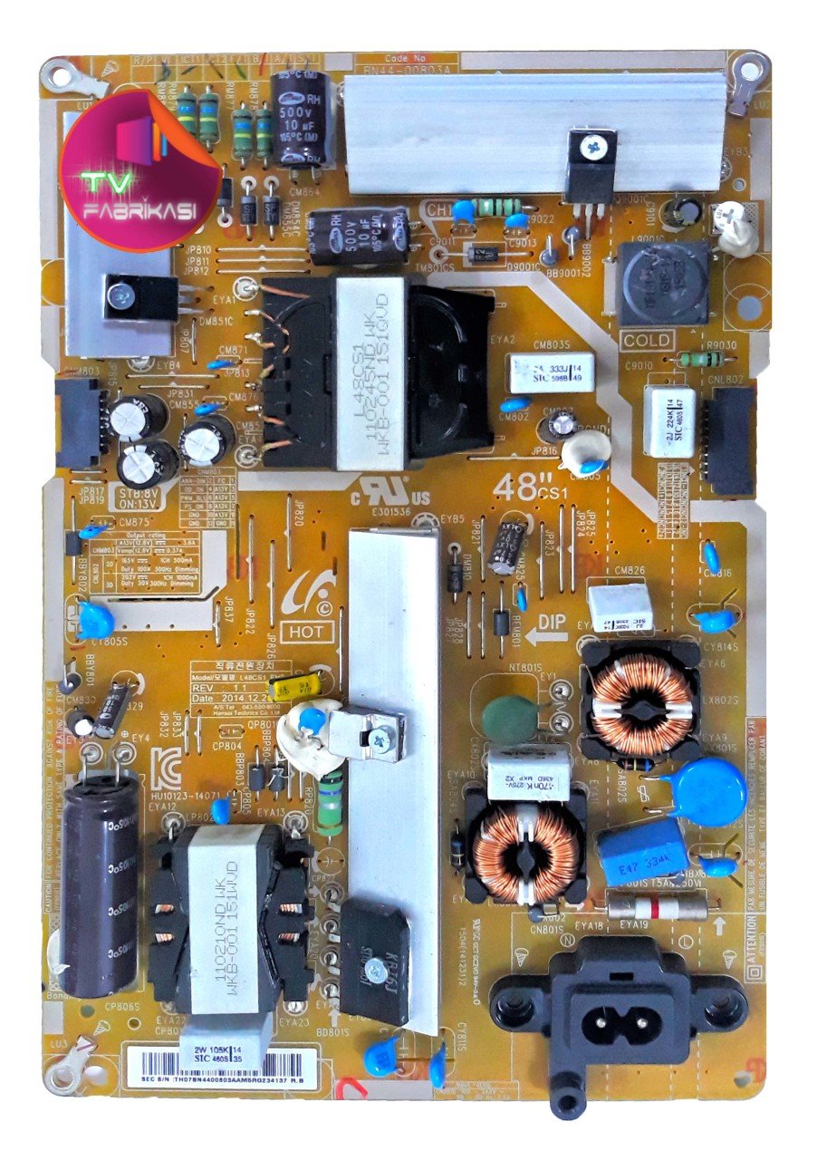 BN44-00803A , REV 1.1 , L48CS1_FHS , UE48J6300AK , POWER BOARD , SAMSUNG BESLEME