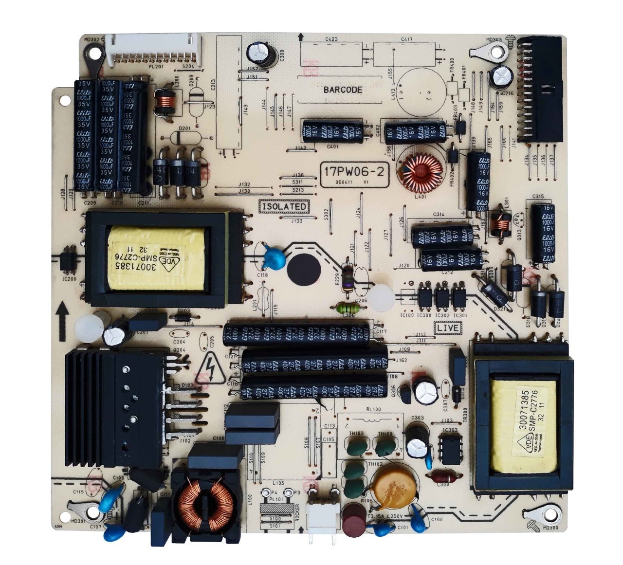 17pw06-2 , 060411 V1 , Fınlux 26fly910lhu , Vestel Led26982dvdhd , Power Board , Vestel Besleme