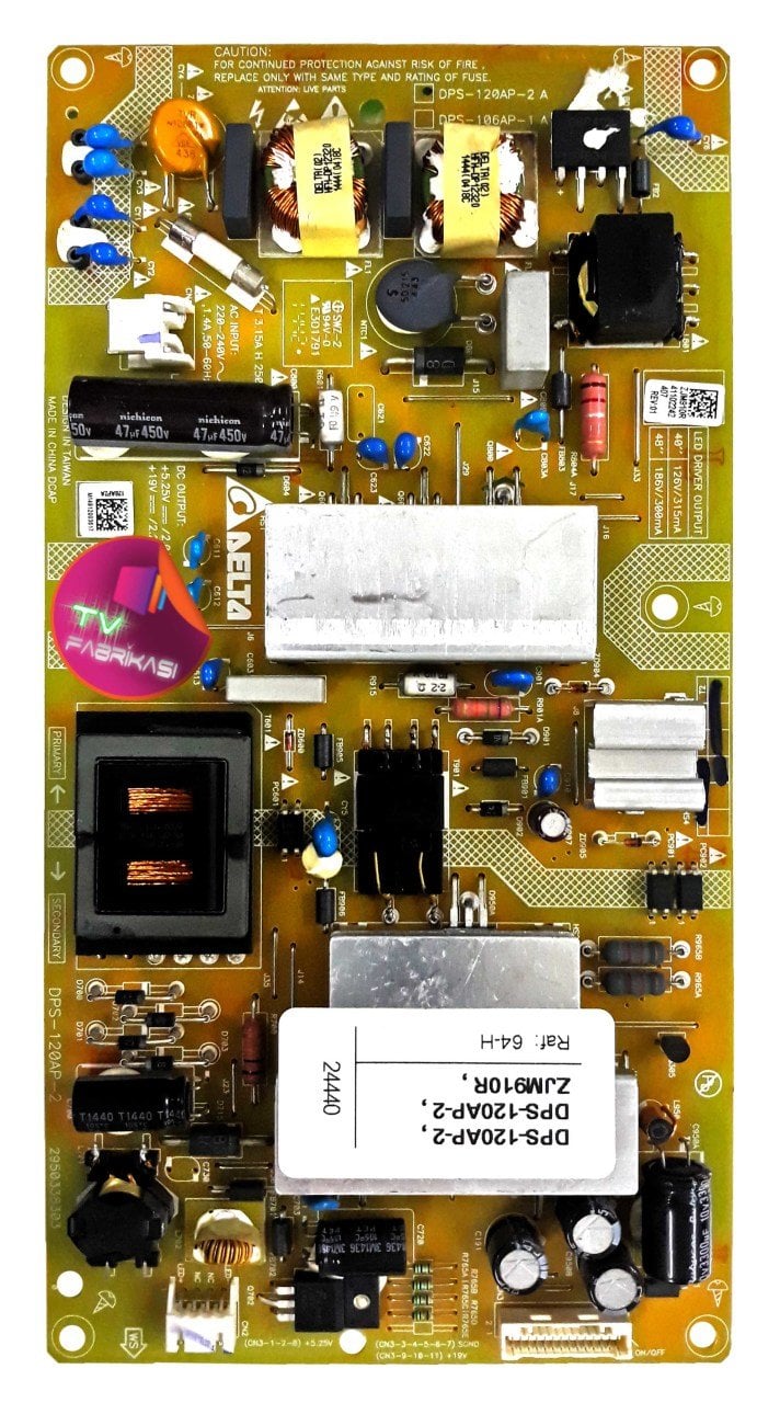 DPS-120AP-2 , DPS-120AP-2 A , ZJM910R , 2950338303 , A48 LW 6536 , POWER BOARD , ARÇELİK BESLEME