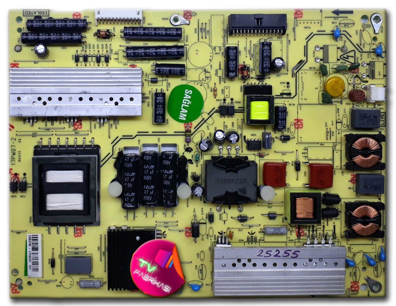 17PW07-2 , 041111 , 23053763 , POWER BOARD , VESTEL BESLEME