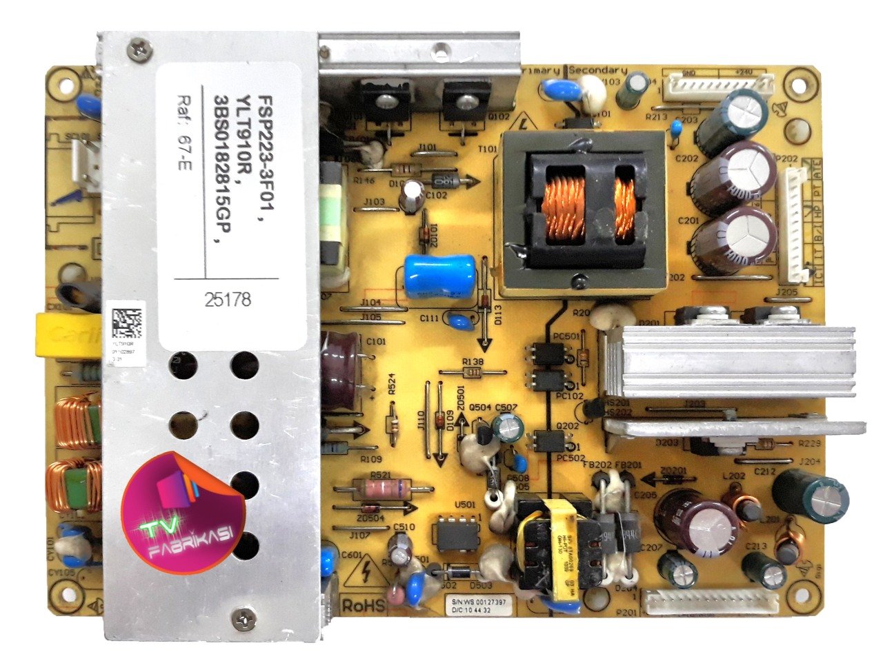 FSP223-3F01 , YLT910R , 3BS0182815GP , 94-203 FHD , TV94-504 B FHD ,F82-503 B HD , POWER BOARD , ARÇELİK BESLEME