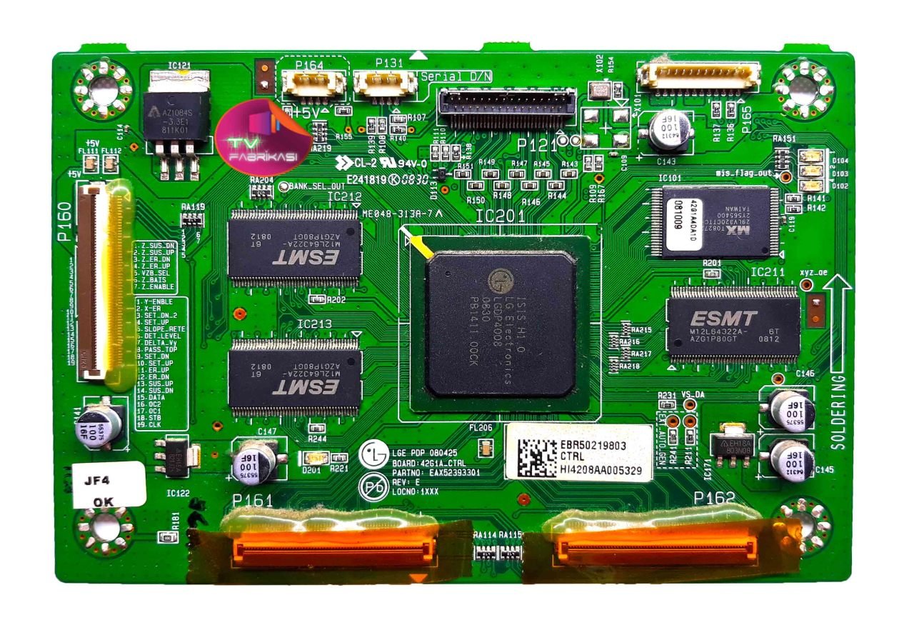 EAX52393301 , LGE PDP 080425 , BOARD 42G1A_CTRL , LG T-CON BOARD