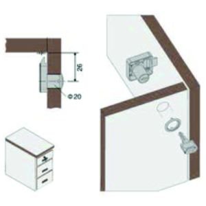 Canex Çarpma Dilli Çekmece Kilidi 22mm