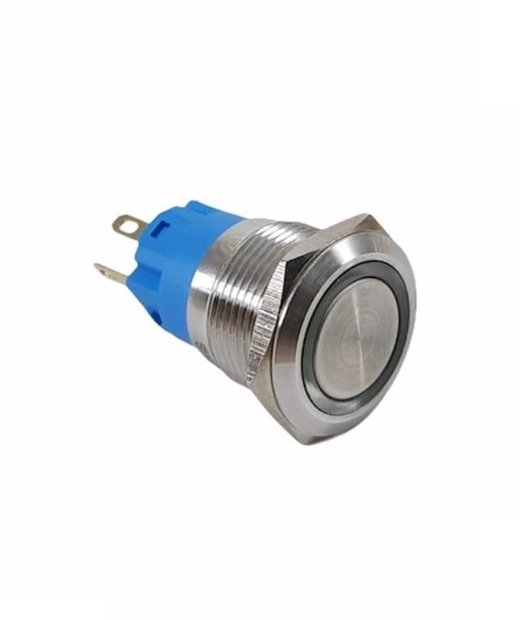 Swion 22mm Led'li Metal Buton Kalıcılı Beyaz Led