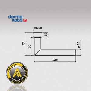Dorma Pure 8906 Yuvarlak Rozetli Kapı Kolu
