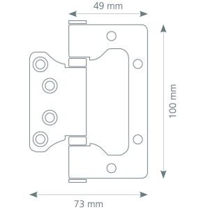 Canex Paslanmaz Menteşe Yönsüz Siyah 2.2mm