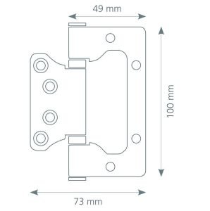 Canex Paslanmaz Menteşe Yönsüz Sarı 2.2mm