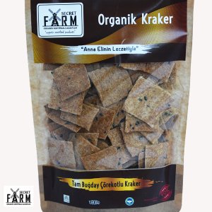 Organik Tam Buğday Çörek Otlu Kraker