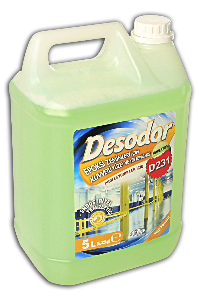 DESODOR D231 EPOKSİ ZEMİNLER İÇİN KUVVETLİ YÜZEY VE YER TEMİZLEYİCİ 5L