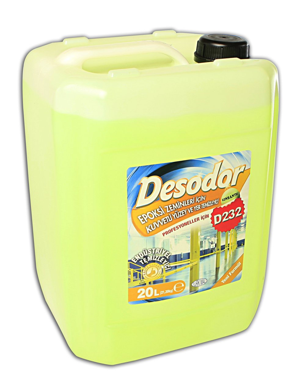 DESODOR D232 EPOKSİ ZEMİNLER İÇİN KUVVETLİ YÜZEY VE YER TEMİZLEYİCİ 20L