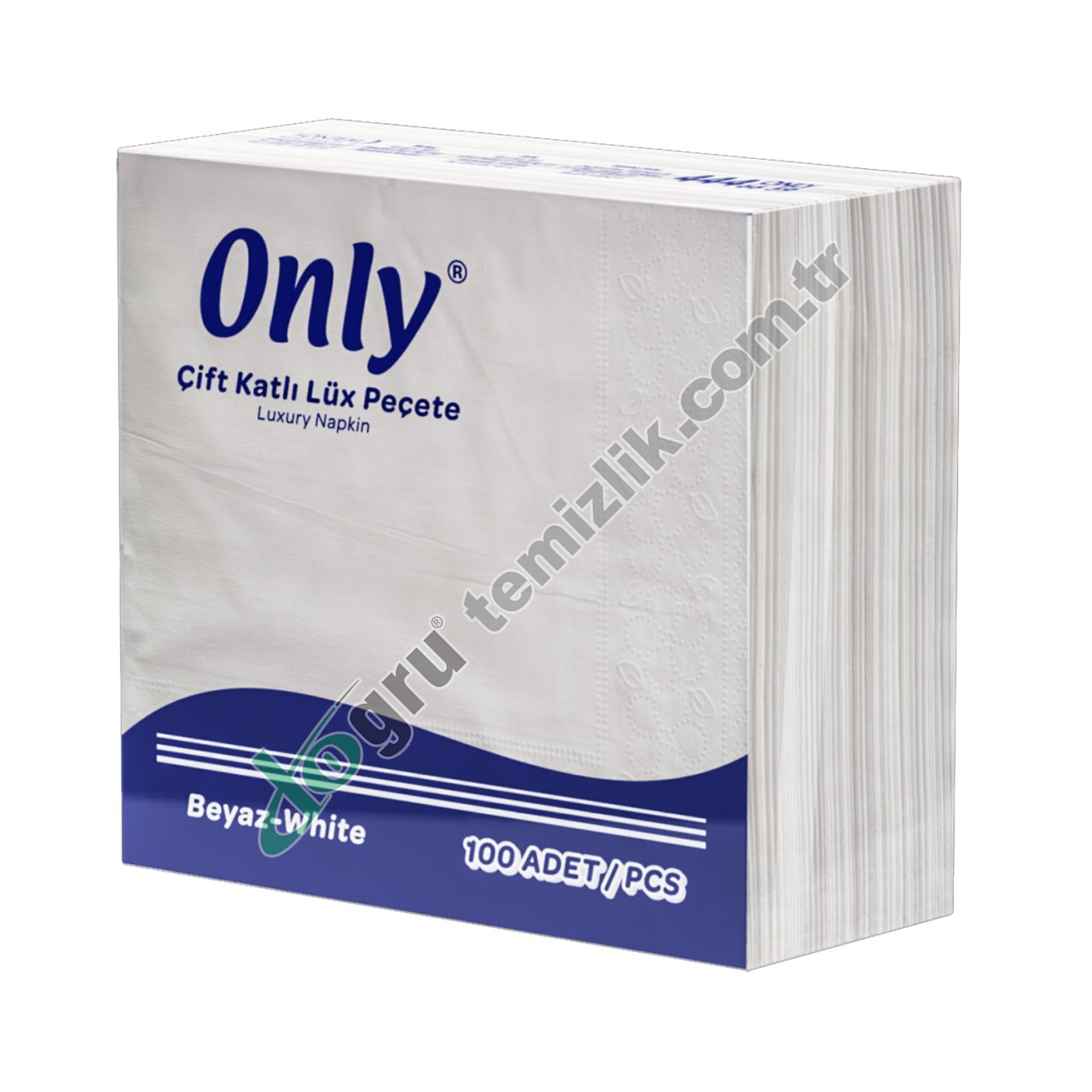 Only 100'lü 30x30 Kenar Bordürlü Çift Kat Peçete %100 Selüloz
