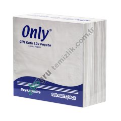 Only 100'lü 30x30 Kenar Bordürlü Çift Kat Peçete %100 Selüloz