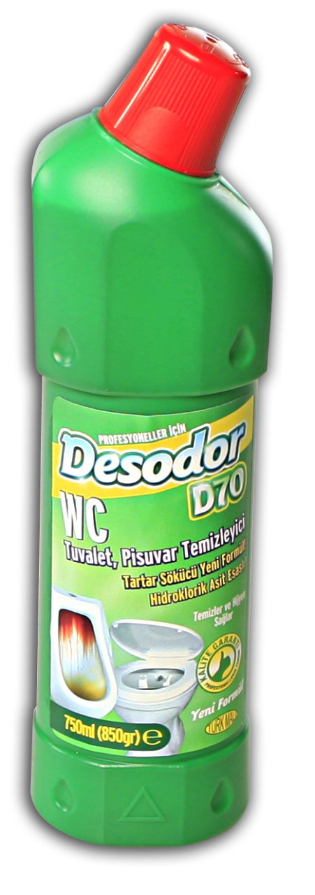 DESODOR® D70 WC, PİSUAR TEMİZLEYİCİ TARTAR SÖKÜCÜ 750ML