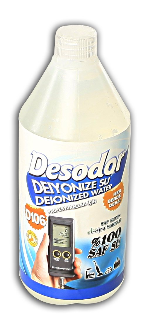 DESODOR D106 DEIYONIZE SU - DEIONIZED WATER - SAF SU - DESTİLE SU 1L