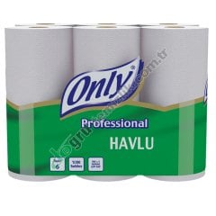 Only 6'lı Professional Havlu 2 Katlı %100 Selüloz