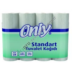 Only 24'lü Standart Tuvalet Kağıdı 2 Katlı %100 Selüloz
