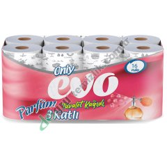 Only 16'lı  Evo Parfüm Tuvalet Kağıdı 3 Katlı %100 Selüloz