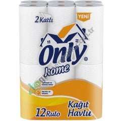 Only 12'li Home Havlu 2 Katlı %100 Selüloz