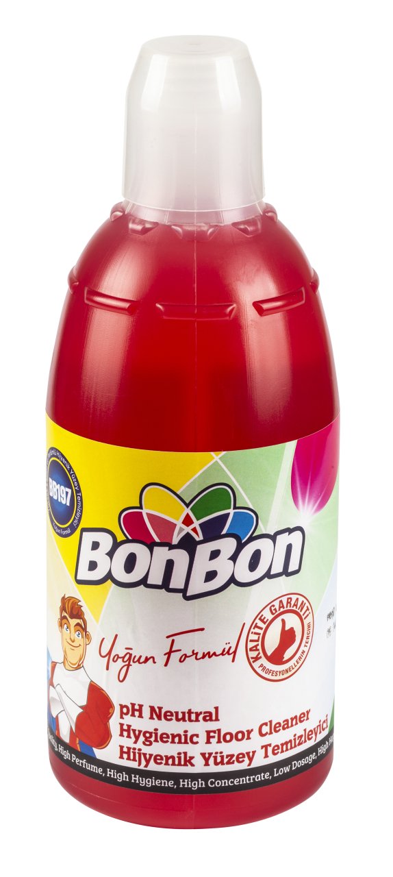 BONBON BB197K KIRMIZI PH NEUTRAL HİJYENİK YÜZEY TEMİZLEYİCİ 1000ML