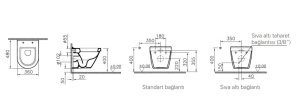 Vitra S50 Kompakt Asma Klozet Beyaz + Ses Yok Klozet Kapağı