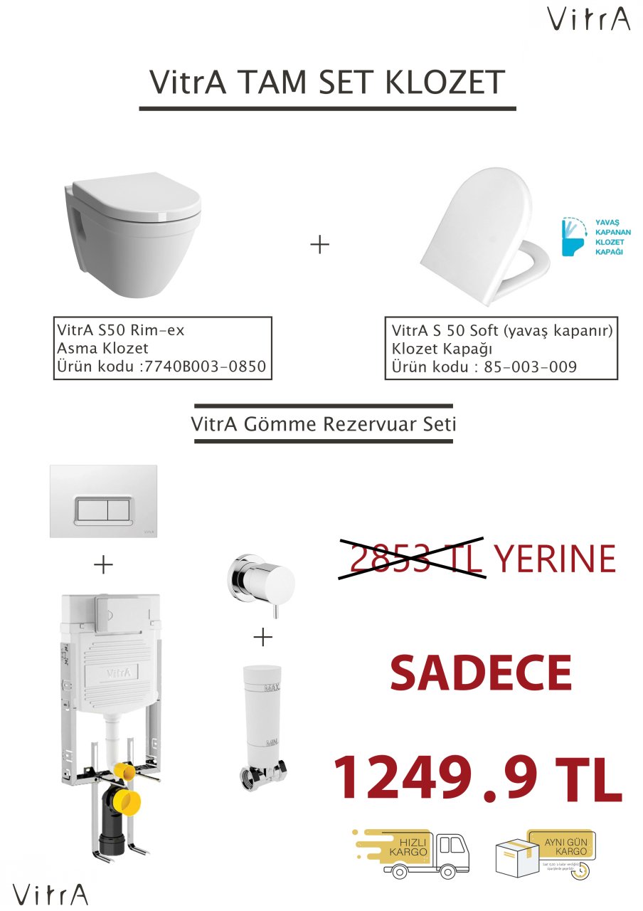 Vitra S 50 Rim-ex Asma Klozet TAM SET KAMPANYASI