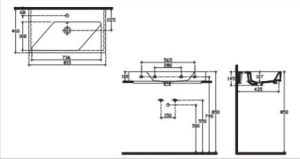 İsvea Sistema Diamente Tezgahüstü Lavabo 82 cm