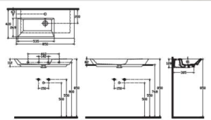 İsvea Sistema Y Form Tezgahüstü Lavabo 85 cm