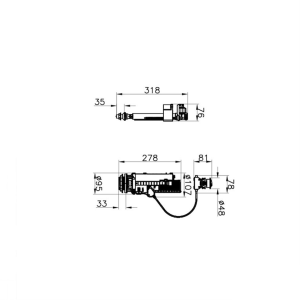 Vitraplus İç Takım - Alttan Su Girişli Rezervuarlar için 3/6 Lt.