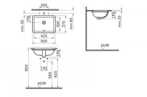 Vitra S20 Tezgahaltı Lavabo 43 cm