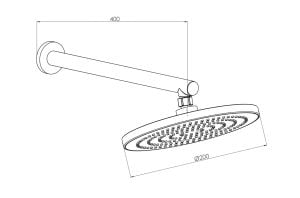GPD ADS07 Ankastre Duş Başlığı