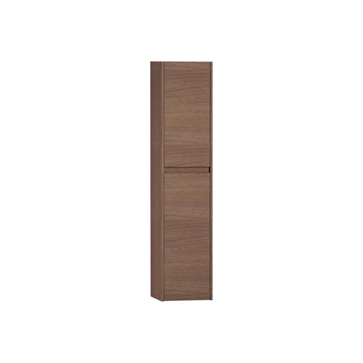 S50+ Boy Dolabı 35 cm 2 Kapaklı Koyu Meşe Sol