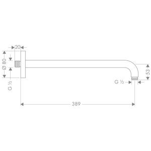 Hansgrohe Duş Dirseği 390 mm