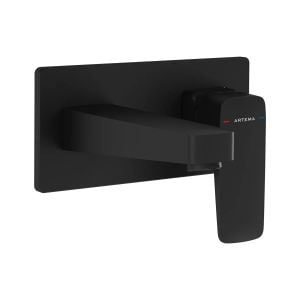 Artema Root Square Ankastre Lavabo Bataryası Sıva Üstü Grubu, Mat Siyah