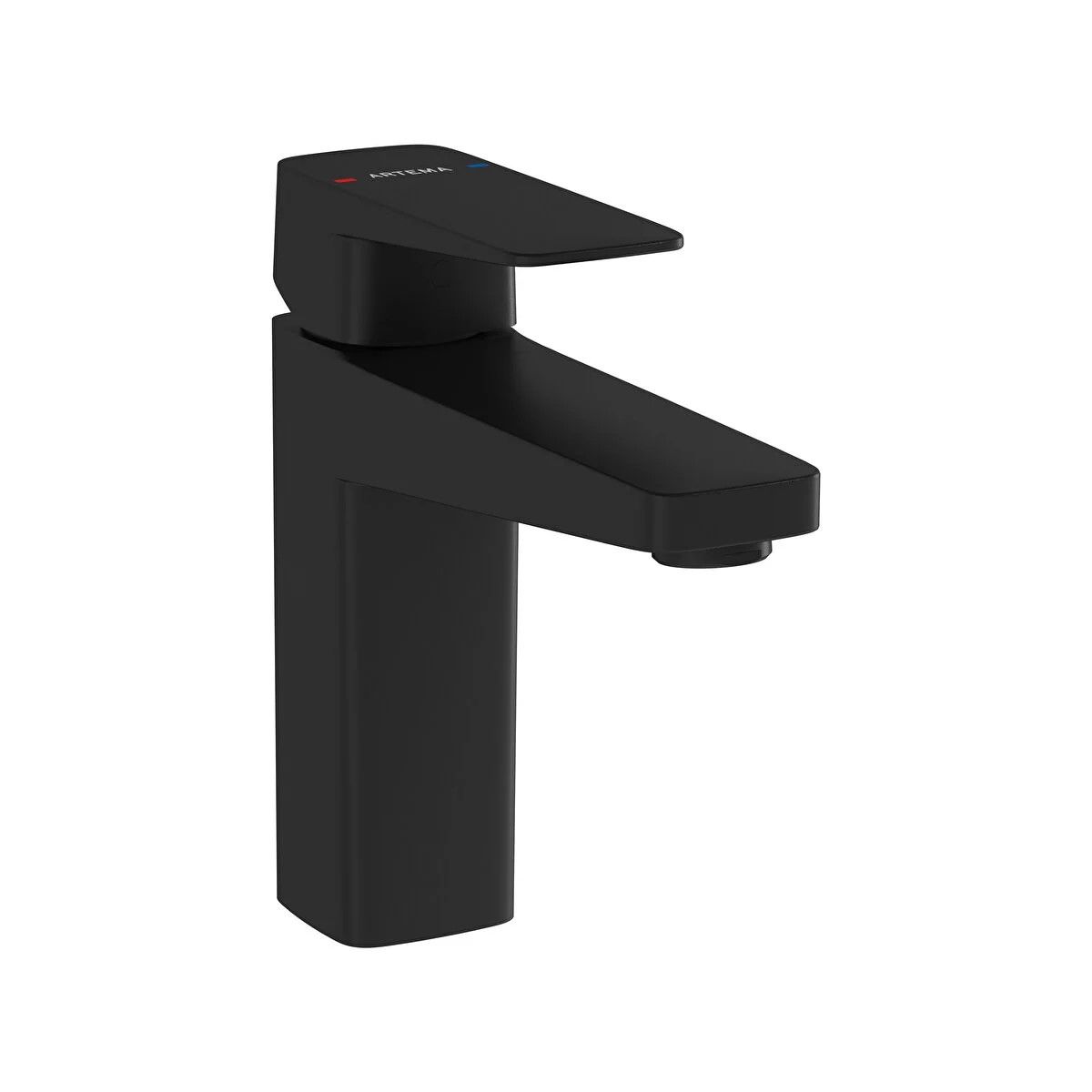 Artema Root Square Lavabo Bataryası Yüksek Mat Siyah