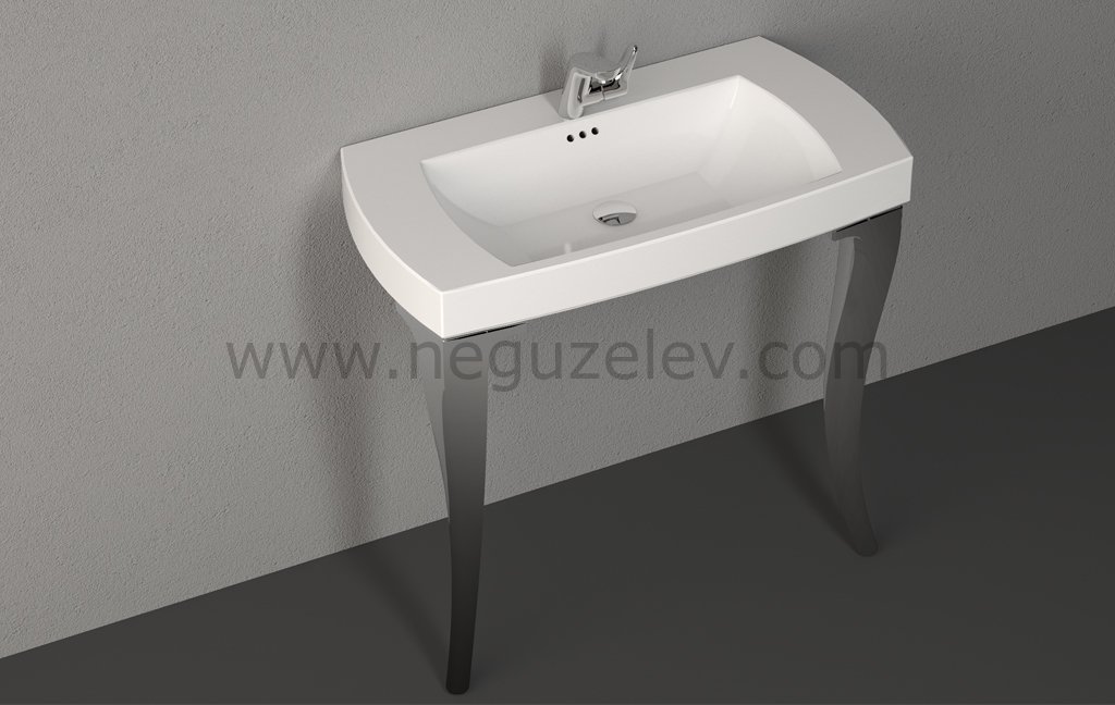 İsvea Palazzio Tam Platin Ayak 92 cm Lavabo